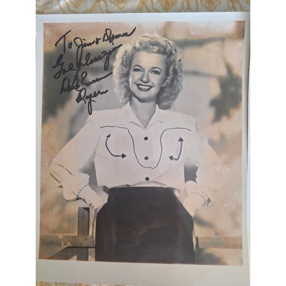 Roy Rogers & Dale Evans Autographed 8x10 B&W Photo Hollywood TV Stars Vintage - Picture 2 of 7